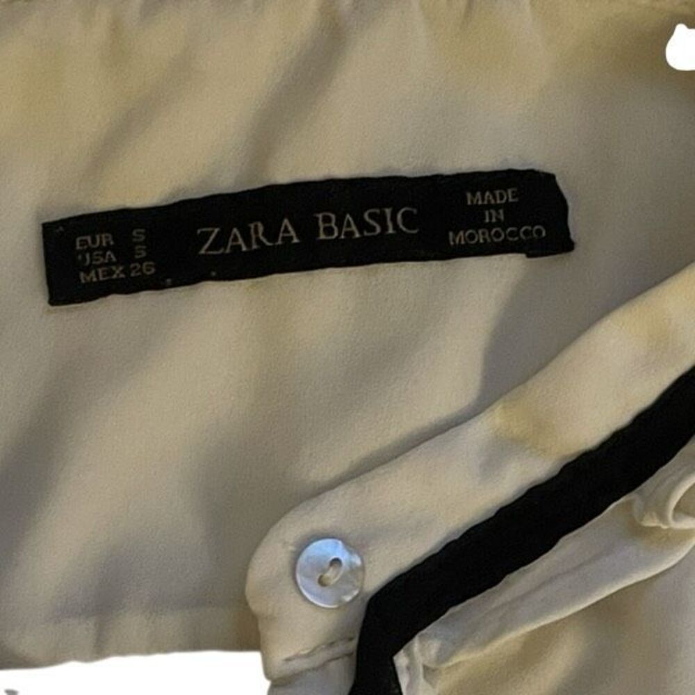 Zara Basic Ruffle Detail Button Down Shirt - Picture 7 of 10